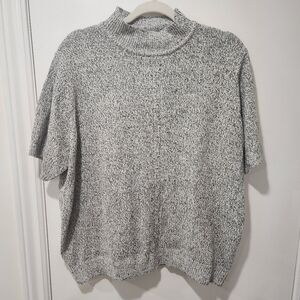 Vintage Alia Salt and Pepper Mock Neck T-shirt Sweater